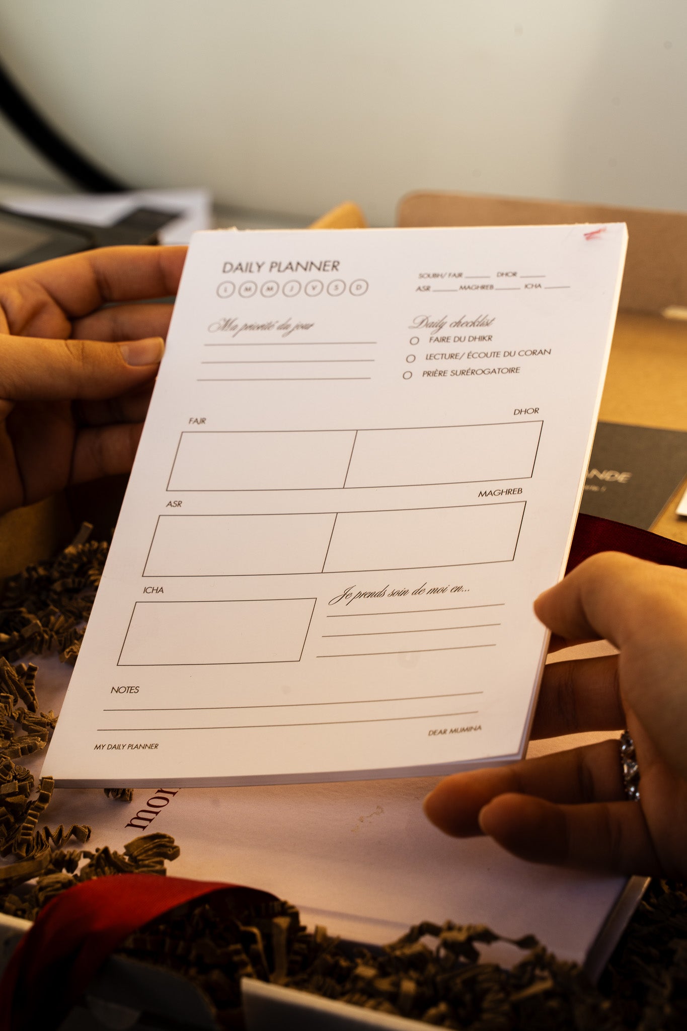 Daily planner : S'organiser autour des prières